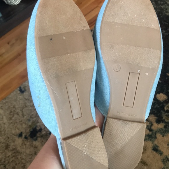 Blue and Floral Appliqué Slip On Shoes - Picture 3 of 9